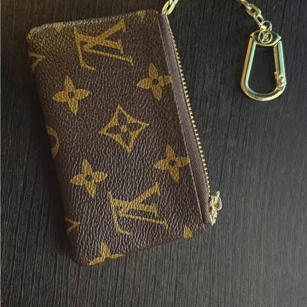 Louis Vuitton Brown and Gold Monogram Pouch
